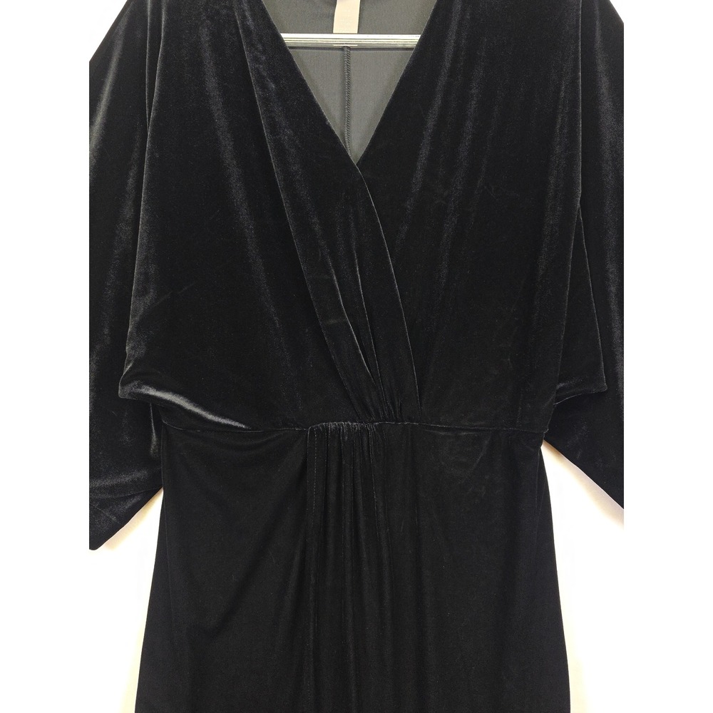 H&M Velvet‎ Dress Womens M Black Minimalist Cocktail Evening Luxe Classic Glam - Picture 15 of 16